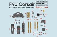 Vought F-4U Corsair - Instrument Panel  (for Tamiya kits) - Image 1