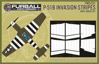 North American P-51 B Invasion Stripes Masks (for Eduard and Tamiya Kits) - Image 1