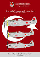 Turkish Air Forces P-47 D Thunderbolt - Stars and Crescent with Nose Arts