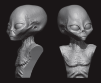 Grey Alien Bust