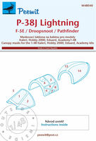 Lockheed P-38 J Lightning - Canopy Mask Set (for Italeri / Hobby 2000 / Eduard and Academy Kits) - Image 1