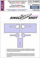 Mitsubishi A6M1/M2/M3 Zero - wheel bay paint masks (for Hasegawa kits) - Image 1