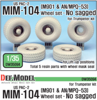 US MIM-104 M901 & AN/MPQ-53 Wheel set - No sagged (for Trumpeter 1/35) - Image 1