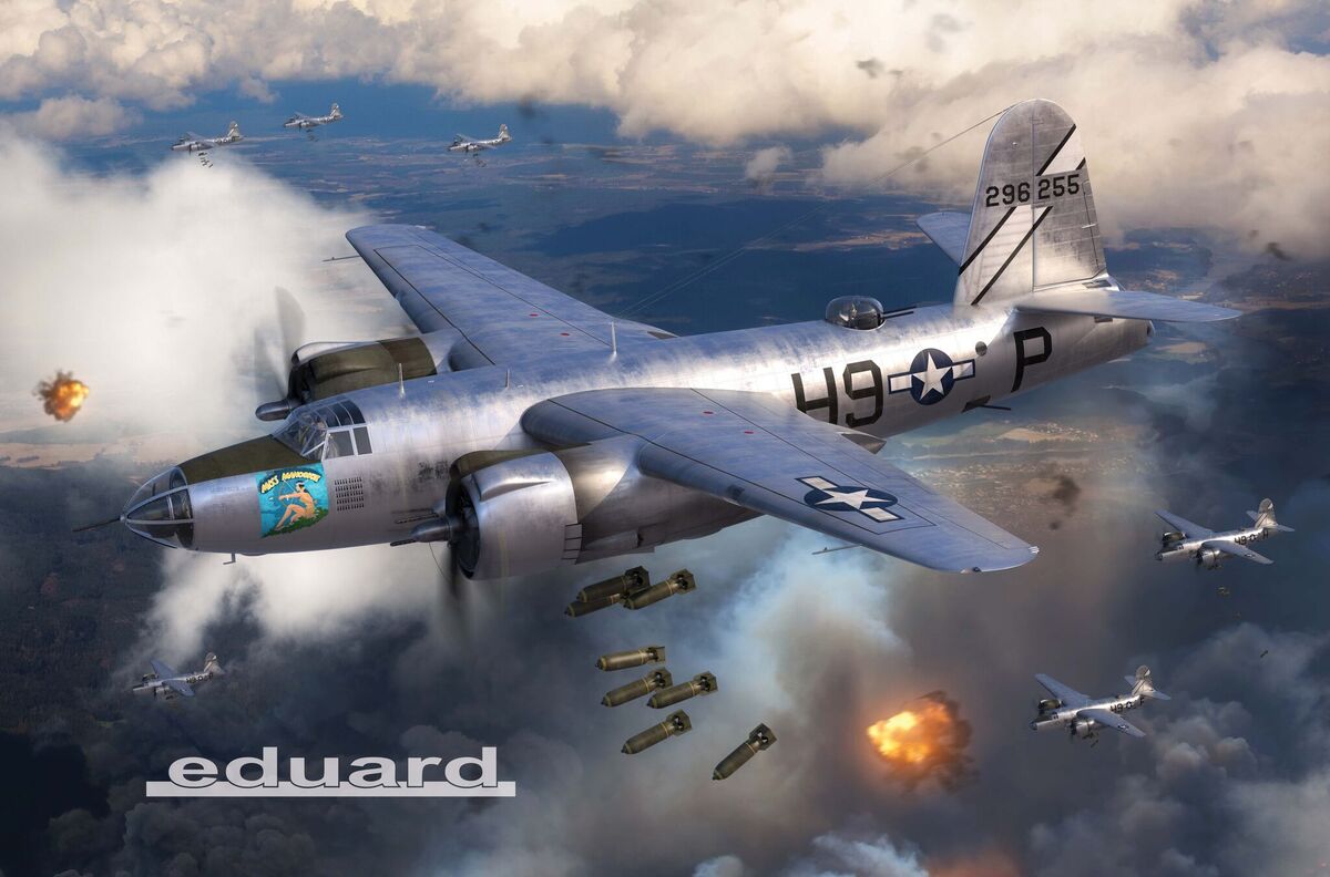 Eduard 1/72 Scale Mask for B-26F/G Marauder by Hasegawa - CX196 Eduard 1/72 Scale Mask for B-26F/G Marauder by Hasegawa - CX196