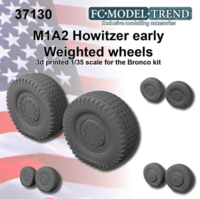 M1A2 Howitzer, weighted wheels, for the Bronco kit. - Image 1