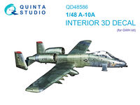 Fairchild A-10 A Warthog - 3D-Printed & Coloured Interior on Decal Paper (for GWH Kits)