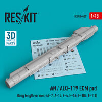 AN / ALQ-119 ECM Pod (Long Length Version) (A-7, A-10, F-4, F-16, F-105, F-111) (3D Printing)