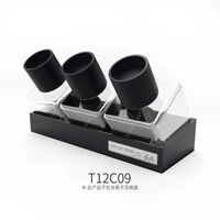 Anti-Toppling Adhesive Bottle Base (3 Bottle Position Black)