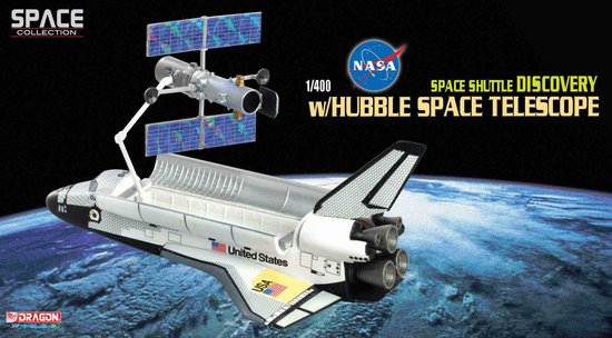 NASA Space Shuttle Discovery w/Hubble Space Telescope - Die-cast
