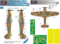 Hurricane Mk.I Battle Of Britain Camouflage Painting Mask B-Scheme (For Hasegawa, Airfix, Italeri, Hobby Boss, Tamiya) - Image 1