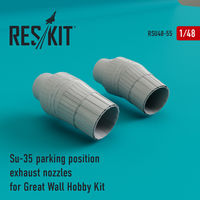 Su-35 parking position exhaust nozzles for Great Wall Hobby Kit