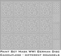 Paint Mask Set WWII 1946 German Disc Camo (Different Size Roundels)