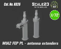 M1A1/A2 Abrams - antenna base extender - 2 pcs - Image 1
