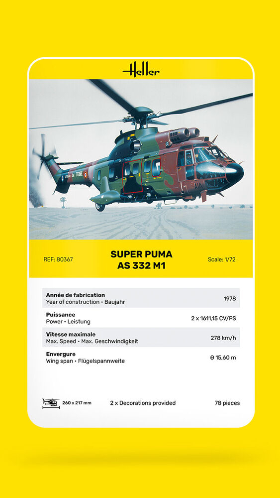 Super Puma AS 332 M1 Heller 80367