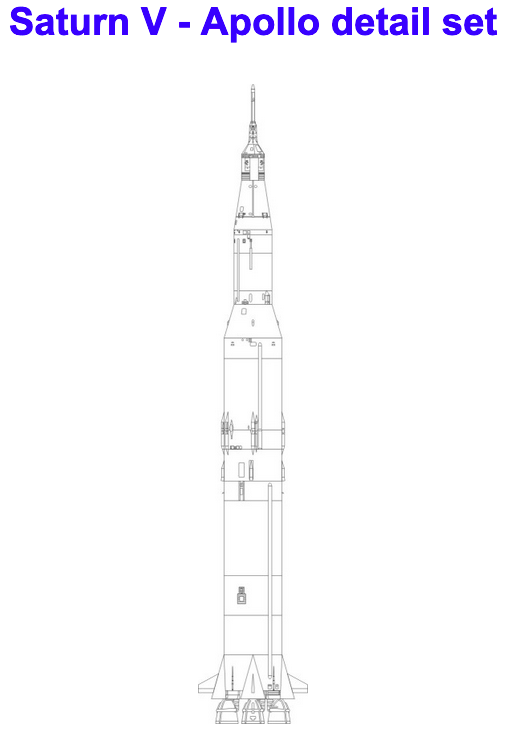 Saturn V-Apollo detail set New Ware -127