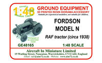Fordson Model N - RAF Tractor (c.1938) - for Hong Kong Models or Tamiya Kits of the Avro Lancaster