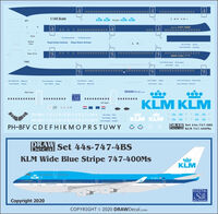 Boeing 747-400M - KLM Wide Blue Stripe with Stripe