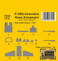 P-39Q Airacobra Nose Armament (For Arma Hobby Kit) - Image 1