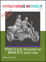 WWII D.A.K. Rommel with BMW R75 and crew