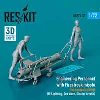 Engineering Personnel With Firestreak Missle (On Transport Trolley) (EE Lightning, Sea Vixen, Gloster Javelin) (1pc) (3D Printed) - Image 1