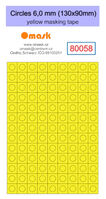 Circles 6,0 mm (130 x 90 mm) Yellow Masking tape - Image 1