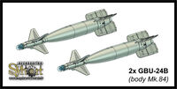 2x GBU-24B Paveway III (Body Mk.84) + Decals - Image 1
