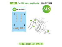 Focke Wulf Fw-190 Early Seat Belts - 3D Printed Decals - Image 1
