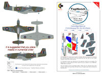 North American P-51 D Mustang - PD-L No 303 (Polish) Sqn - camouflage pattern paint masks (for Airfix, Hasegawa, Heller, Italeri, Revell and Tamiya kits)