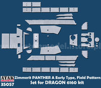 Zimmerit Panther A Early - Field Pattern (for Dragon 6160 kit. - Image 1