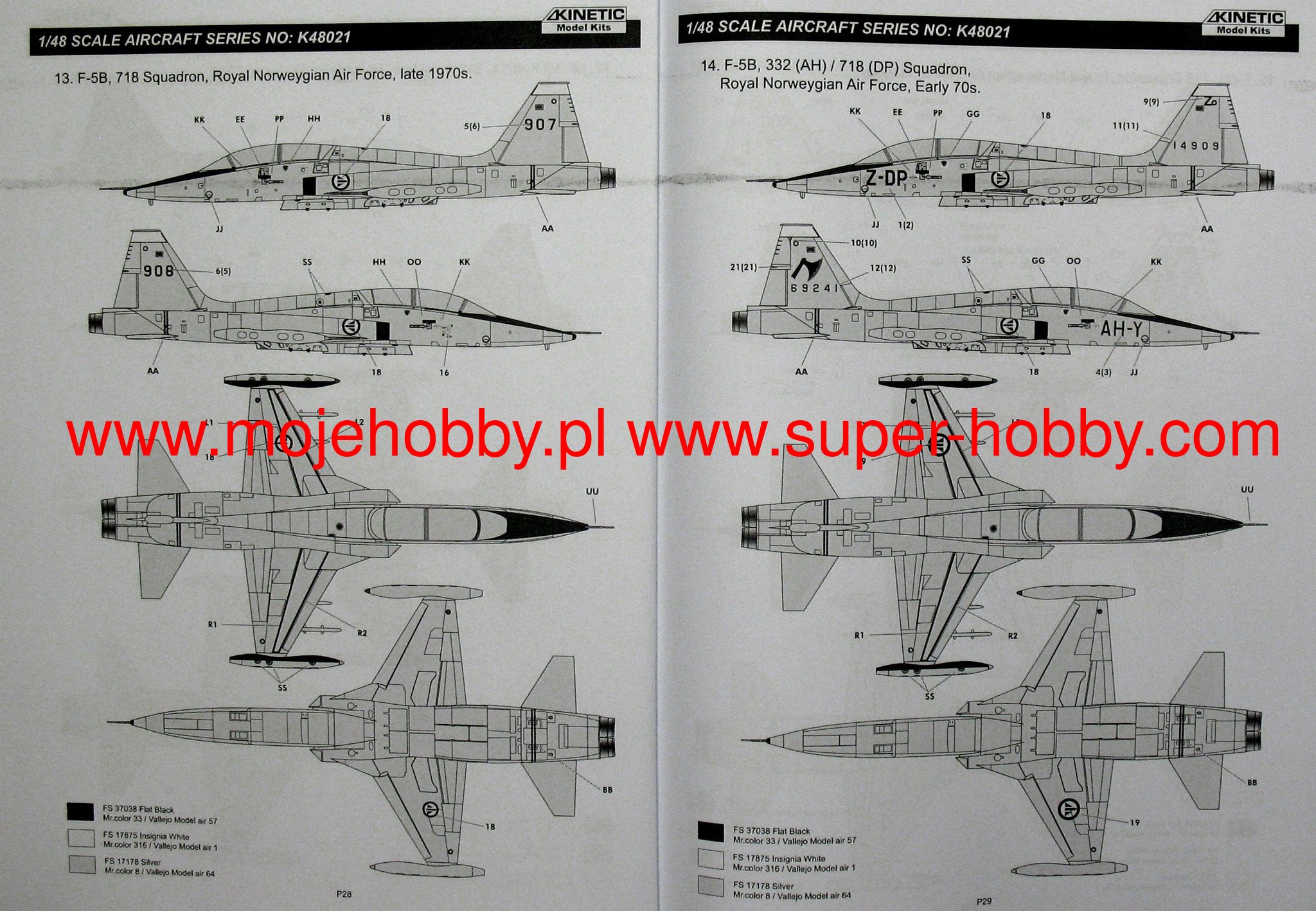 KINETIC K48021 1/48 F-5B Freedom Fighter