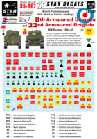 British 8th and 33rd Armoured Brigade Formation & AoS markings. - Image 1