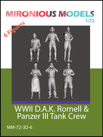 WWII German D.A.K. Rommel & Panzer III Tank Crew - Image 1