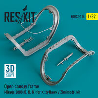 Open Canopy Frame Mirage 2000 (B, D, N) For Kitty Hawk/Zimimodel Kits - Image 1