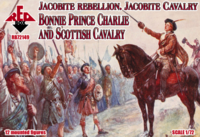 Jacobite Rebellion. Jacobite Cavalry.  Bonnie Prince Charlie and Scottish Cavalry