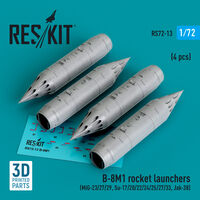 B-8M1 Rocket Launchers (4pcs) (MiG-23/27/29, Su-17/20/22/24/25/27/33, Jak-38) (3D Printed) - Image 1
