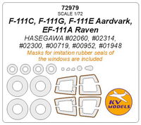 F-111C, F-111G, F-111E Aardvark, EF-111A Raven (Hasegawa) + wheels masks - Image 1