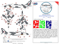 RAF Sepecat Jaguar Gr.1/Gr.3 - Winter Camouflage Paint Mask (for Airfix, Esci, Heller, Italeri and Kitty Hawk Model kits) - Image 1