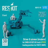 Driver & Airmen (Modern) (3pcs) (MHU-83 D/E Lift Truck UPPER Loading Position For RSK72-0009) (3D Printed)