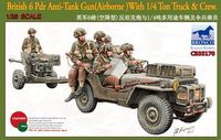 British 6 Pdr Anti-Tank Gun (Airborne) with 1/4 Ton Truck with Crew - Image 1