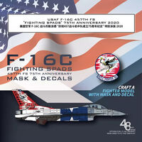 USAF F-16C 457th FS Fighting Spads 75th Anniversary 2020, Mask & Decals (For Tamiya 61106)