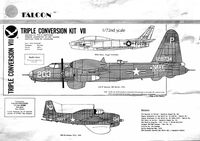 Grumman TBM-5W Avenger, Lockheed P2V-5 Neptune and North-American TF-86F Sabre (designed to be used with Airfix, Hasegawa and Heller kits respectively) [P2V-7 P-2C P2V-7 PV7 TBF-1C/TBM-1C] no decals are included