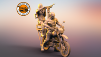 Harley Davidson Enduro 500 With Motorcyclists - Image 1