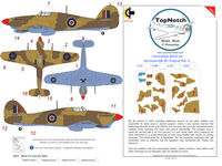 Hawker Hurricane Mk.II D - Tropical Pattern A Camouflage pattern paint masks (for Arma Hobby, Hasegawa, Italeri and Revell kits) - Image 1