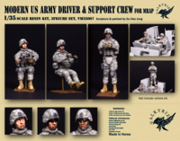 Modern US Army Driver and Support Crew for MRAP