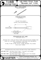 US WWII Pitot Tube - Shark-fin type probe (1 pc) - used on P-36, P-39, P-40, P-47, A-36, B-239, T-6, B-25 and many more - Image 1