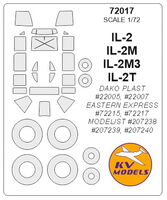 IL-2 / IL-2M / IL-2M3 / IL-2Т (DAKO PLAST/ EASTERN EXPRESS/ MODELIST) + wheels masks - Image 1