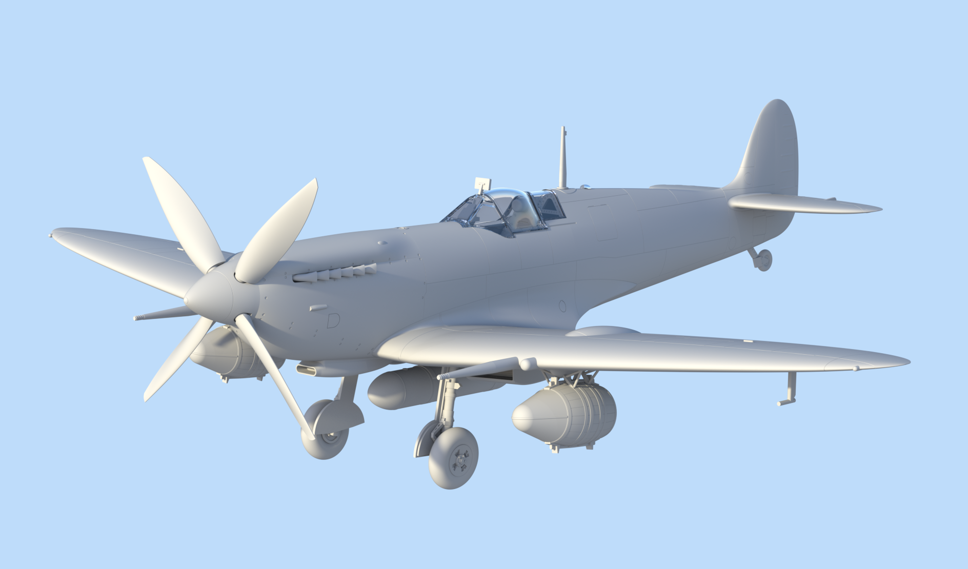 ~48060 ICM 1//48 scale Supermarine Spitfire Mk.IXC /'Beer Delivery/'