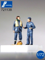 RAF Pilot standing and mechanic WWII - 2 figures - Image 1