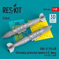 GBU-31 (V) 4/B Thermally Protected Bombs U.S. Navy (2pcs) (F/A-18E/F, F-35B) (3D Printed) - Image 1