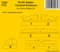 Ki-84 Hayate pow. sterowe  ARMA